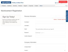 Tablet Screenshot of member.advantech.com